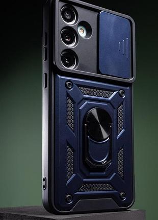 Ударопрочный чехол camshield army ring для samsung galaxy s23 синий / navy
