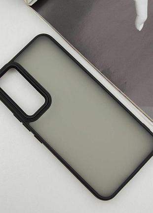 Чехол tpu+pc lyon frosted для samsung galaxy a55 black