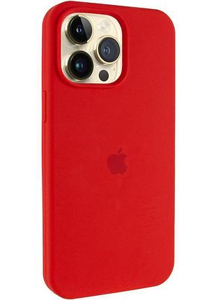 Чехол silicone case (aa) logo with magsafe для apple iphone 13 pro (6.1") красный / red