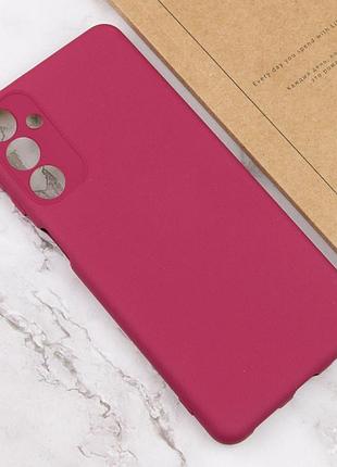 Чехол tpu getman liquid silk full camera для samsung galaxy a14 4g/5g бордовый / marsala
