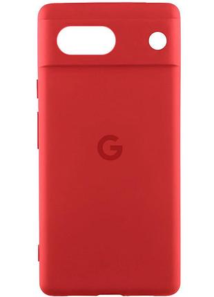 Чехол silicone cover lakshmi full camera (aaa) with logo для google pixel 7a красный / red