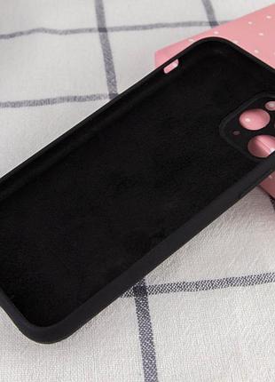 Чохол silicone case full camera protective (aa) для apple iphone 12 pro (6.1") чорний / black