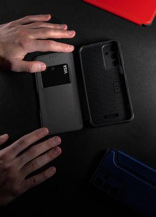 Шкіряний чохол-книжка getman razor (pu) для samsung galaxy a36 5g / a56 5g black
