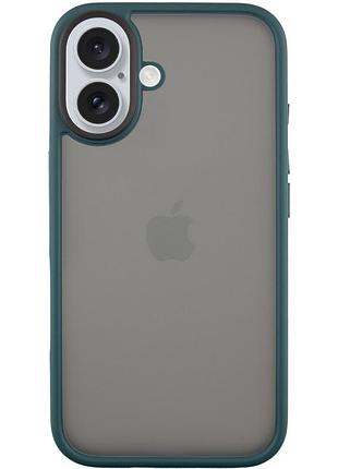 Tpu+pc чехол metal buttons для apple iphone 16 (6.1") зеленый