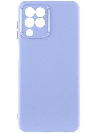 Чехол tpu getman liquid silk full camera для samsung galaxy m33 5g сиреневый / light purple
