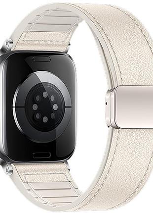 Ремешок hoco wa34 basic magnetic buckle silicone leather strap для apple watch 44/45/46/49mm star color