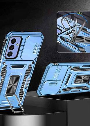 Ударопрочный чехол camshield army ring для samsung galaxy a25 5g голубой / light blue