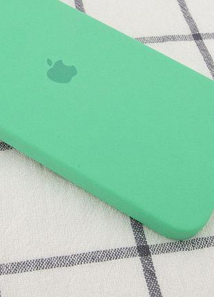Чехол silicone case square full camera protective (aa) для apple iphone 11 pro (5.8") зеленый / spearmint 2