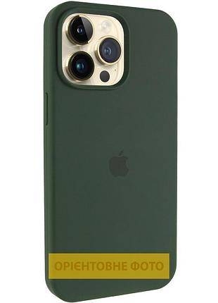 Чехол silicone case (aa) logo with magsafe для apple iphone 16 (6.1") зеленый / cyprus green