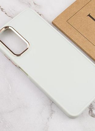 Tpu чехол bonbon metal style для samsung galaxy a14 4g/5g белый / white