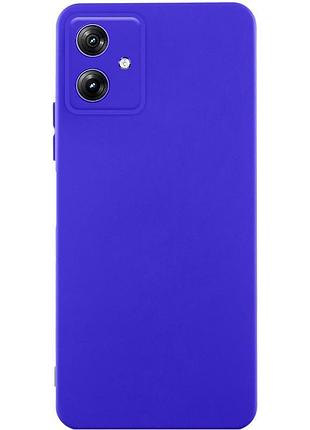 Чехол tpu getman liquid silk full camera для motorola moto g54 синий / iris