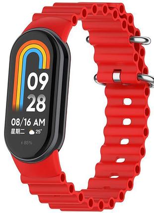 Ремешок ocean band для xiaomi mi band 9/8/10 красный / red