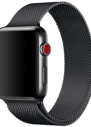 Ремешок milanese loop design для apple watch 38/40/41/42mm(ser.10) черный