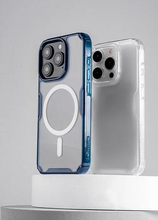 Tpu чехол nillkin nature pro magnetic для apple iphone 14 pro (6.1") темно-фиолетовый (прозрачный)