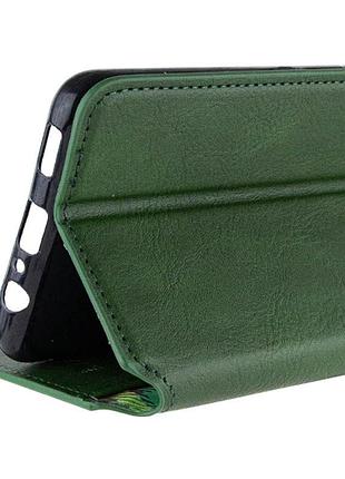 Кожаный чехол-книжка getman cubic (pu) для xiaomi redmi a5 / poco c71 зеленый