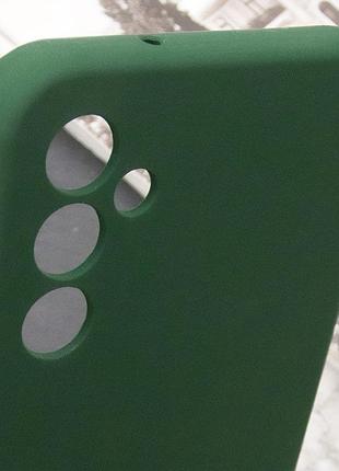 Чехол silicone cover lakshmi full camera (aa) with logo для samsung galaxy a25 5g зеленый / dark green