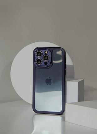 Tpu чохол transparent + colour 1,5mm для apple iphone 15 pro max (6.7") purple