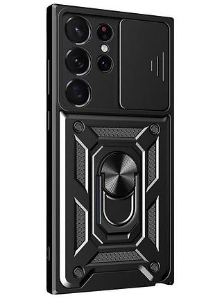 Чехол ummi camshield serge ring для samsung galaxy s22 ultra черный