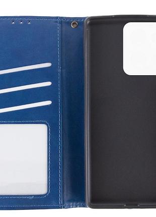 Шкіряний чохол-книжка getman gallant (pu) для motorola moto g75 5g синій