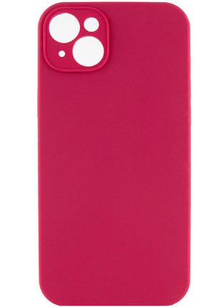 Чехол silicone case full camera protective (aa) no logo для apple iphone 15 plus (6.7") красный / rose red 2