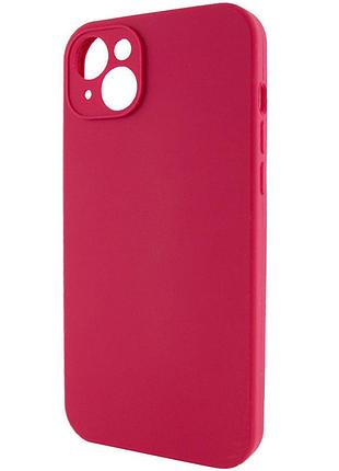 Чехол silicone case full camera protective (aa) no logo для apple iphone 15 plus (6.7") красный / rose red 4
