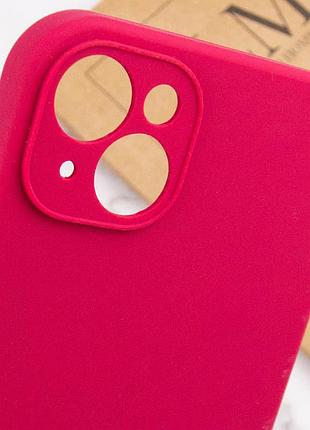 Чехол silicone case full camera protective (aa) no logo для apple iphone 15 plus (6.7") красный / rose red 6