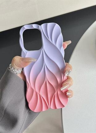 Tpu чохол leaf для apple iphone 14 pro max (6.7") lilac / pink