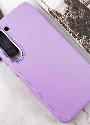Кожаный чехол bonbon leather metal style для samsung galaxy s23+ сиреневый / dasheen