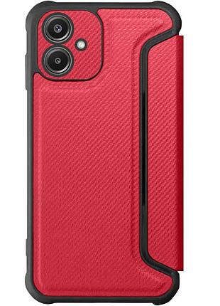 Шкіряний чохол-книжка getman razor (pu) для samsung galaxy a06 red