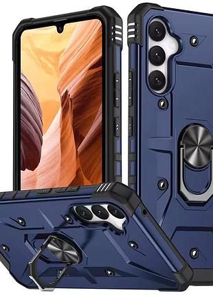Ударопрочный чехол pathfinder ring для samsung galaxy s23 fe синий / navy