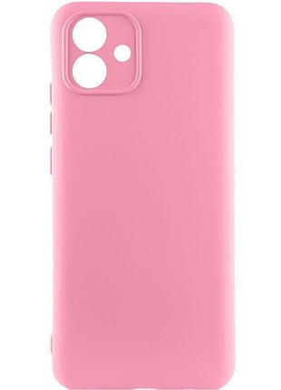 Чехол tpu getman liquid silk full camera для samsung galaxy a07 розовый / pink