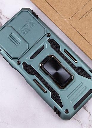 Ударопрочный чехол camshield army ring для xiaomi redmi 10 зеленый / light green