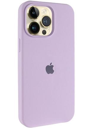 Чохол silicone case (aa) logo with magsafe для apple iphone 13 pro (6.1") бузковий / lilac