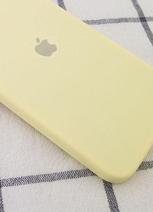 Чехол silicone case square full camera protective (aa) для apple iphone 11 pro max (6.5") желтый
