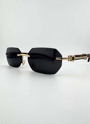 Солнцезащитные очки rita bradley rb9014 col.01p polarized с деревянными дужками и флексами
