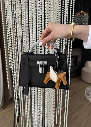 Hermes kelly black silver 2