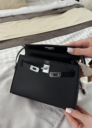 Hermes kelly black silver 3
