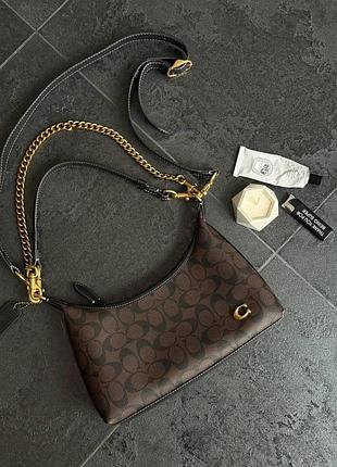 Coach juliet shoulder bag signature canvas beige[оригинальная коробка] 27x20x7