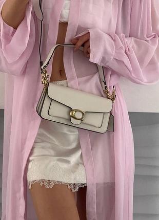 Coach tabby shoulder bag 20 brass/chalk [крафтова коробка]
