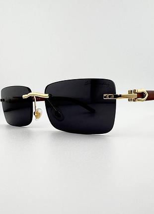 Солнцезащитные очки rita bradley rb9015 col.01p polarized с деревянными дужками и флексами
