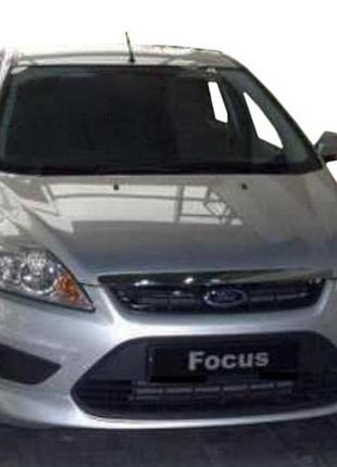 Накладка на передний бампер sedan (под покраску) для ford focus ii 2005-2008 гг