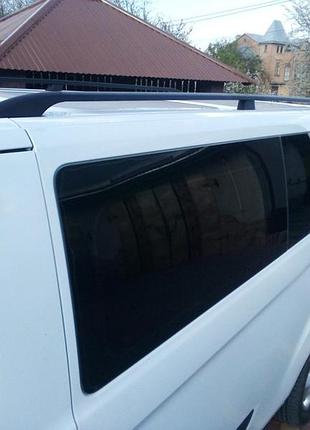 Рейлінги чорні алюмінієві для ford custom 2013-2022 короткі дуги на дах встановлення в штатні місця ve-33
