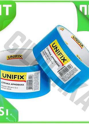 Ve клейка армована стрічка unifix new version 50 мм x 5 м синя монтажна стрічка для скріплення та захи n6w_ver