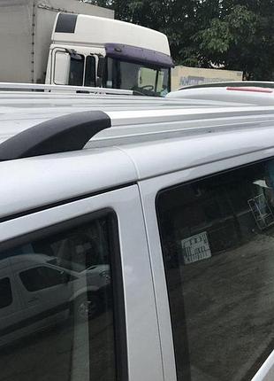 Рейлинги хром длинная база для volkswagen t5 2010-2015 дуги на крышу алюминиевые с пластиковыми ножками ve-33