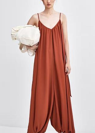 Комбінезон оверсайз, ромпер zara, розмір м (арт810)