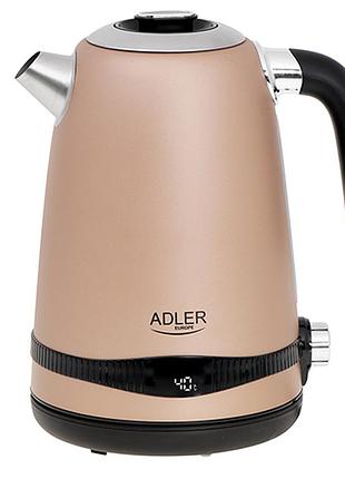 Электрочайник adler ad 1295 стальной 1,7 л с жк-дисплеем и контролем температуры