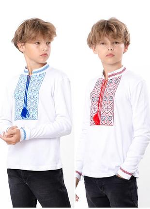 Вишиванка для хлопчика з довгим рукавом, вышиванка для мальчика с длинным рукавом