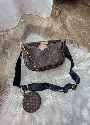 Lv multi pochette black 3 в 1