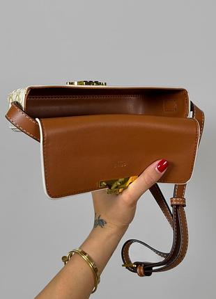 Celine triomphe canvas bag leather 3