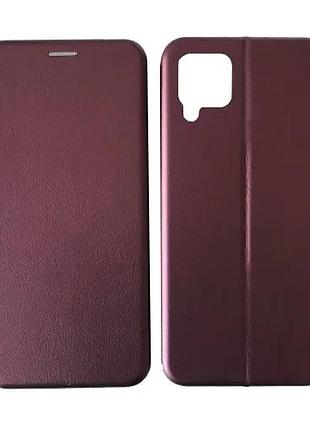 Чохол-книжка level for samsung a12 (a125) marsala